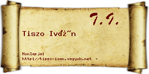 Tiszo Iván névjegykártya
