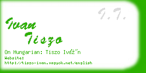 ivan tiszo business card